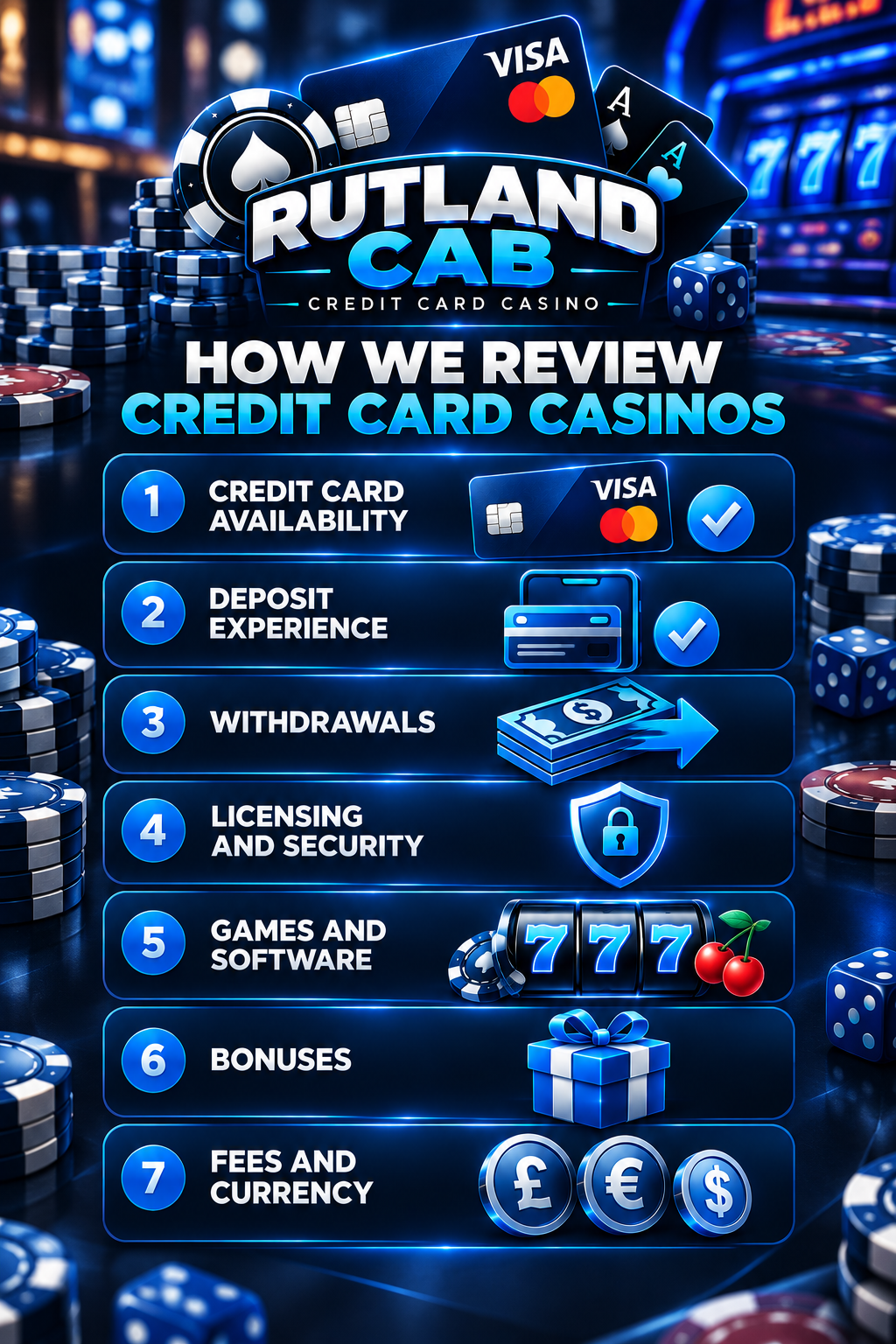 How We Review Credit Card Casinos